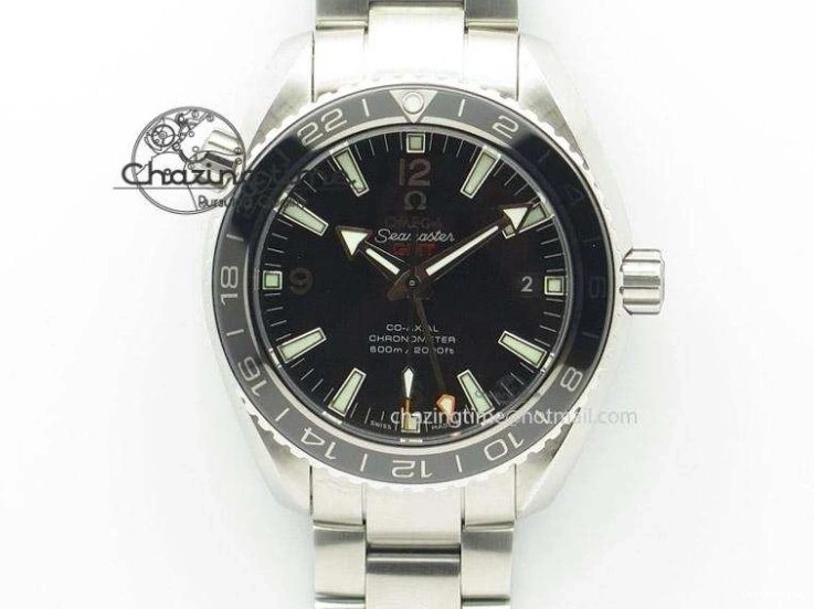 0120 FastDry Planet Ocean Master Chrono SS OM 1:1 Best Edition Black Dial On SS Bracelet A9900 V 8112